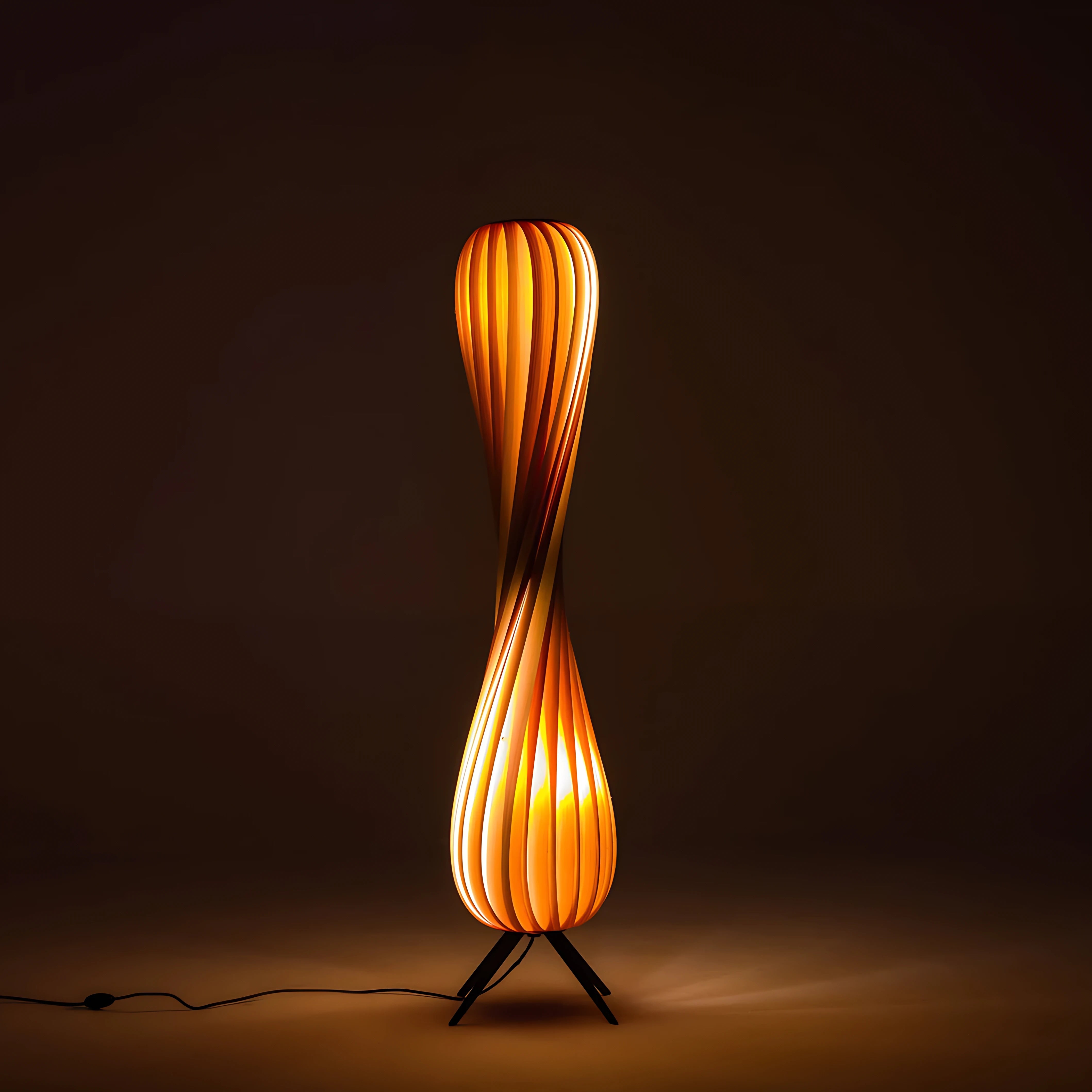 Ozawa Twisted Bamboo Lamp Lamp Interior Moderna Medium