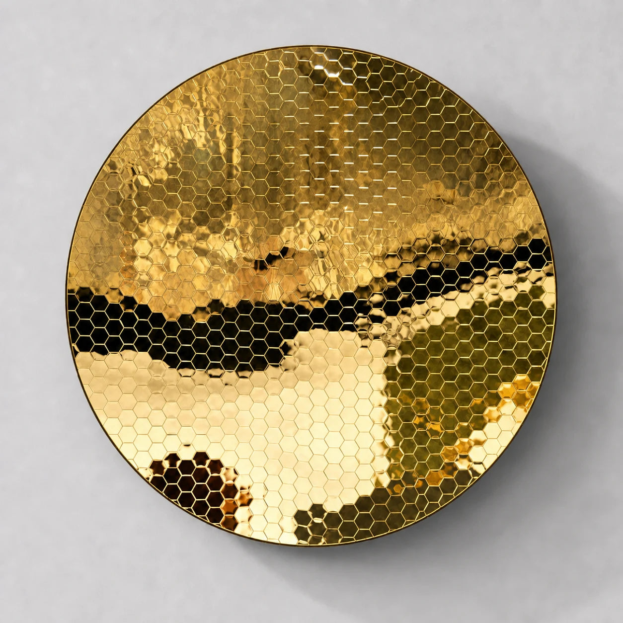Concave Hex | Gold Wall Art Interior Moderna Medium New