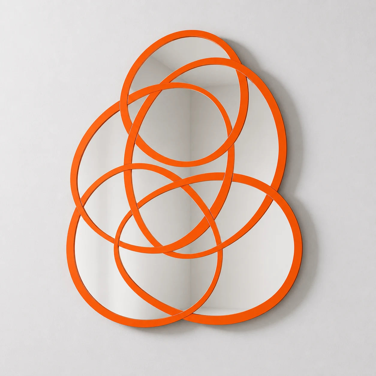 Rings of Infinity Wall Mirror Mirror Interior Moderna Orange New