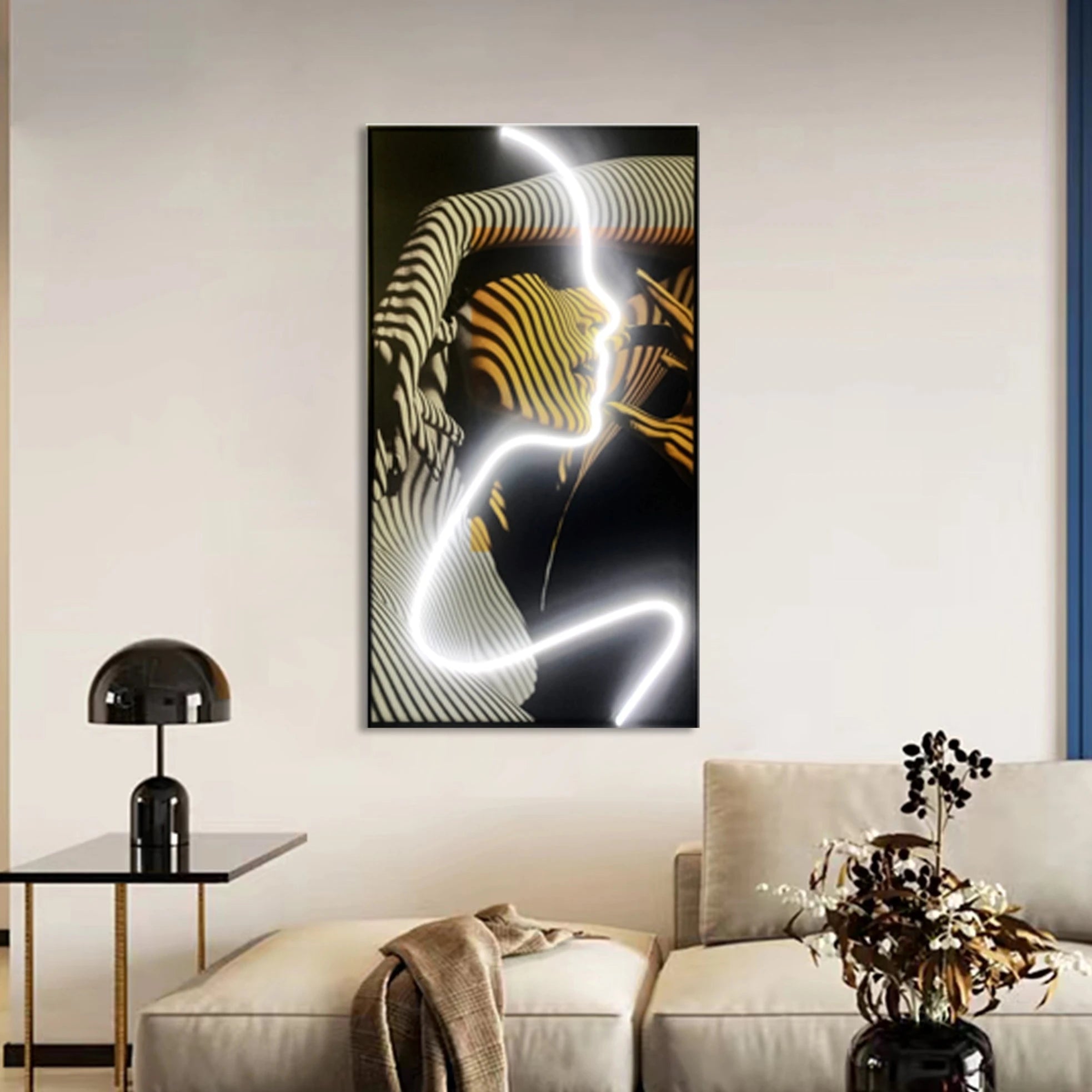 Nighttime Noblesse: LED Wall Art Wall Art Interior Moderna   