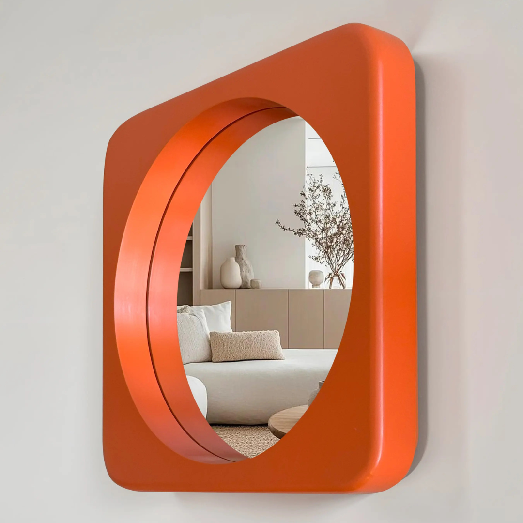 Rounded Square Mirror Mirror Interior Moderna