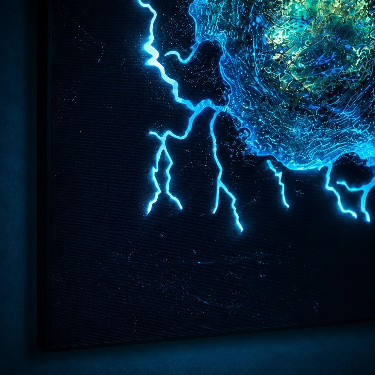 Impact Field | Blue Wall Art Interior Moderna