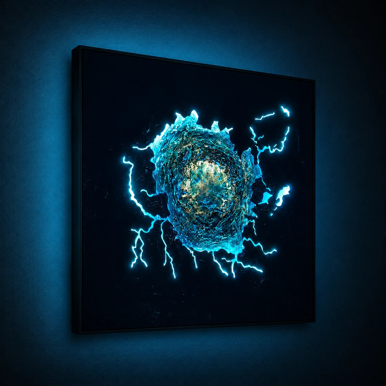 Impact Field | Blue Wall Art Interior Moderna