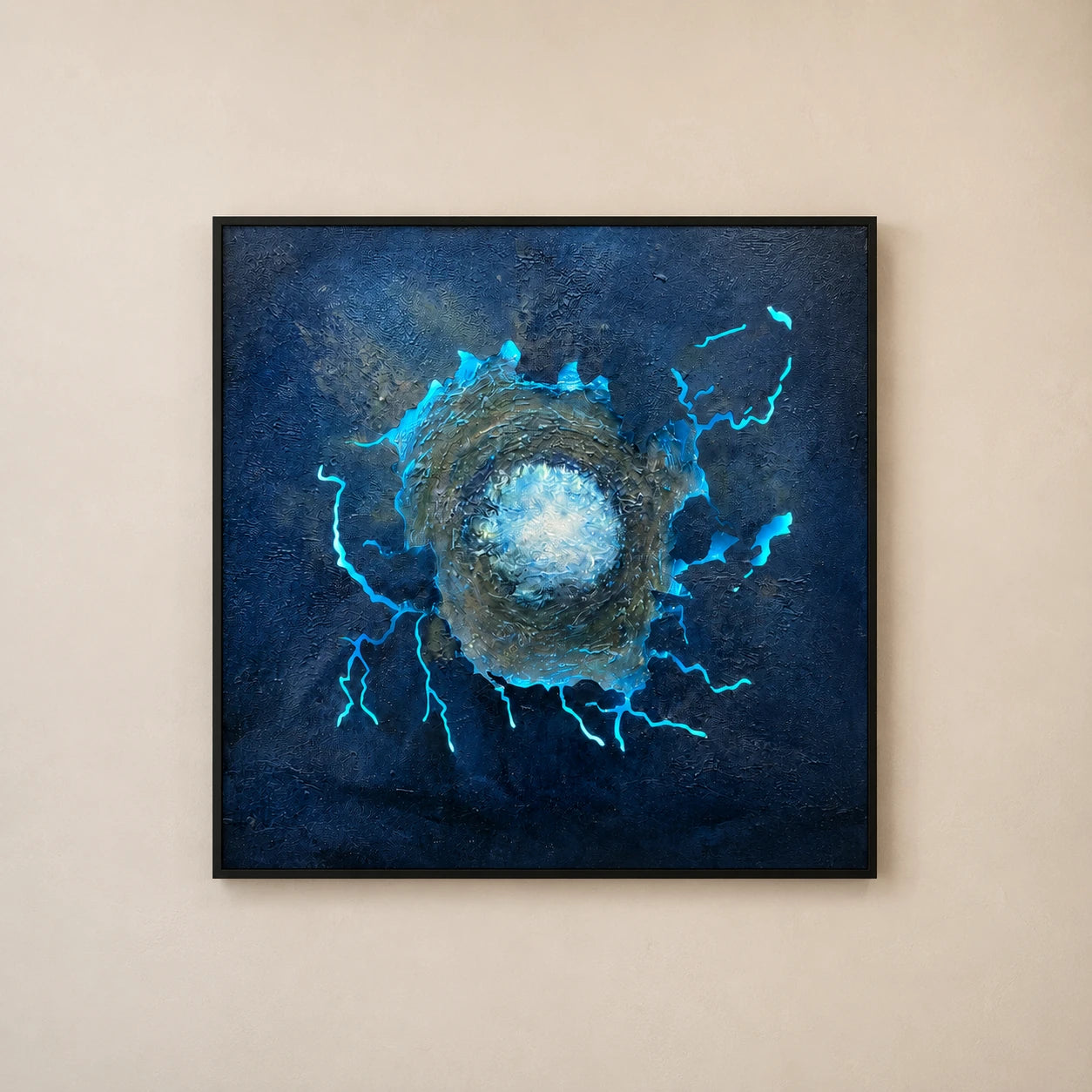 Impact Field | Blue Wall Art Interior Moderna