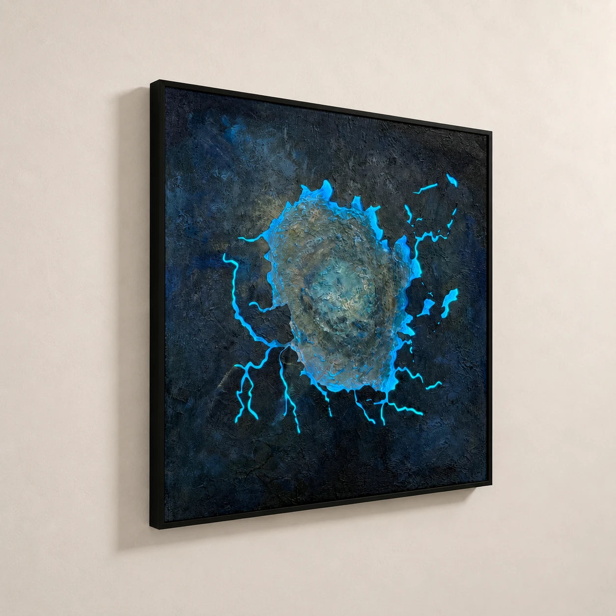 Impact Field | Blue Wall Art Interior Moderna