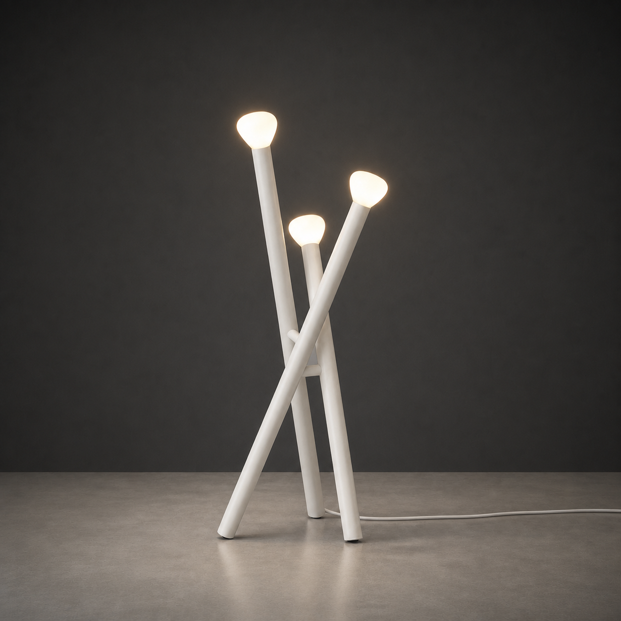 Matchstick Floor Lamp | White | Nighttime Hero