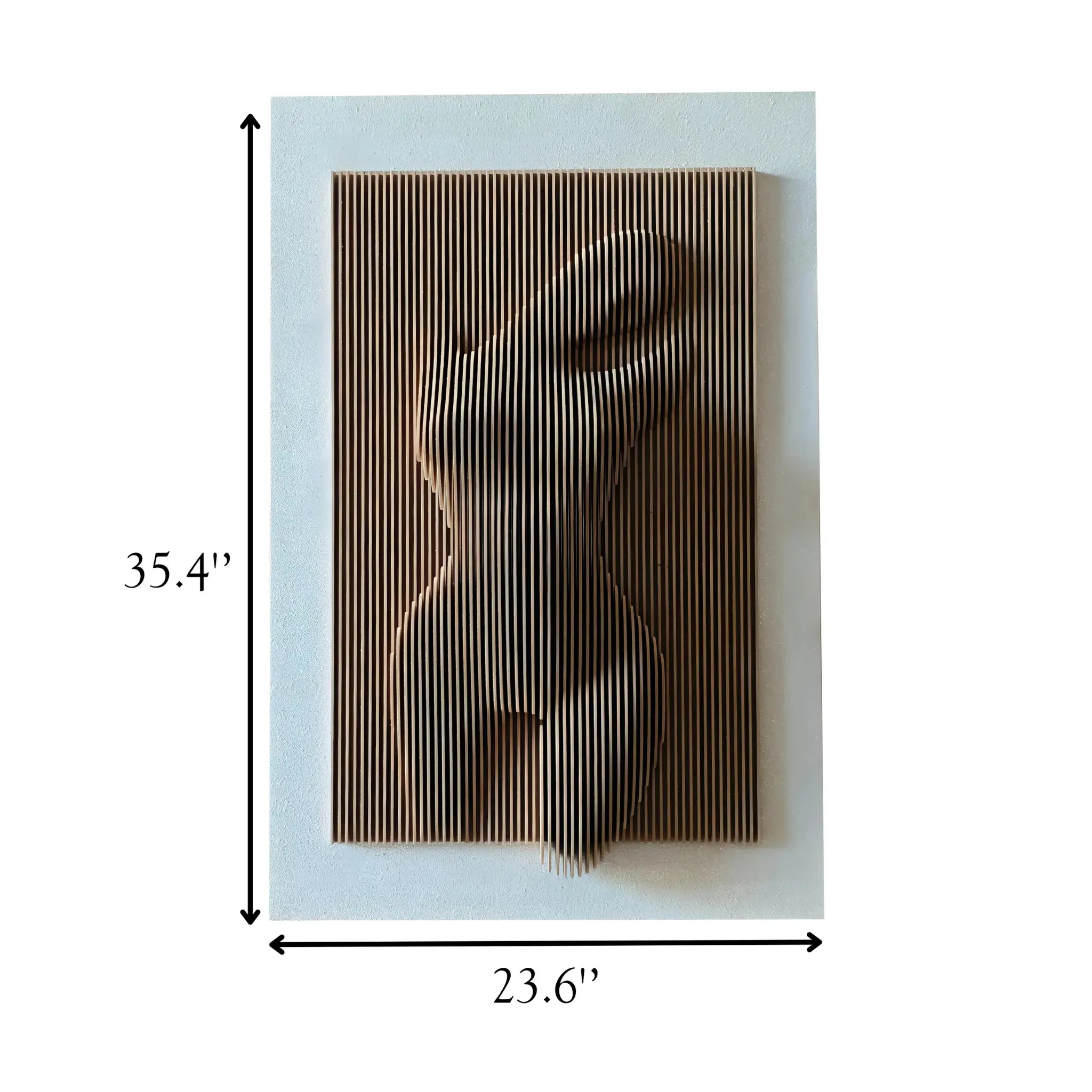 Naked Elegance | Parametric Wood Carving Wall Art Interior Moderna