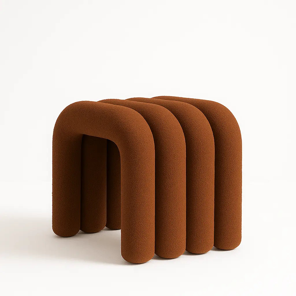 Noodle Pipe Stool Chair Interior Moderna Brown New