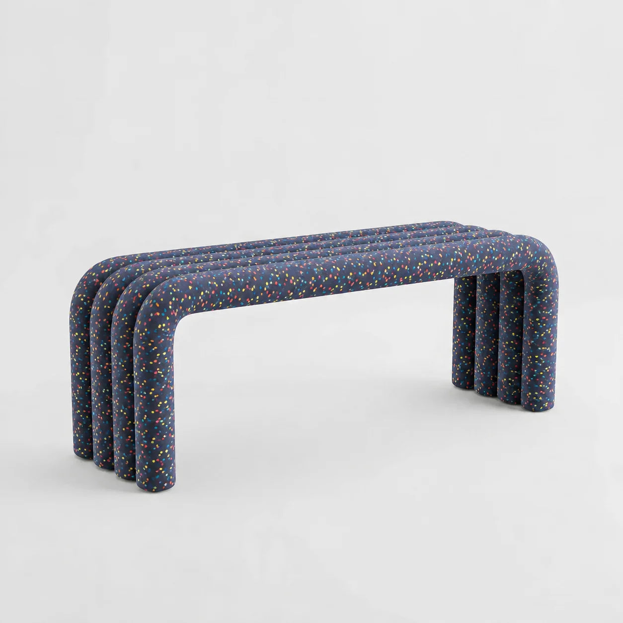 The Noodle Pipe Bench Bench Interior Moderna Midnight Speckle