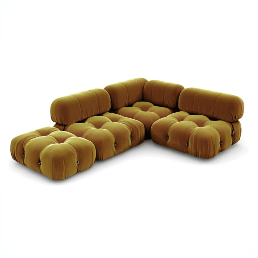 Mario Bellini Combination C Sofa Interior Moderna Olive Green Velvet  