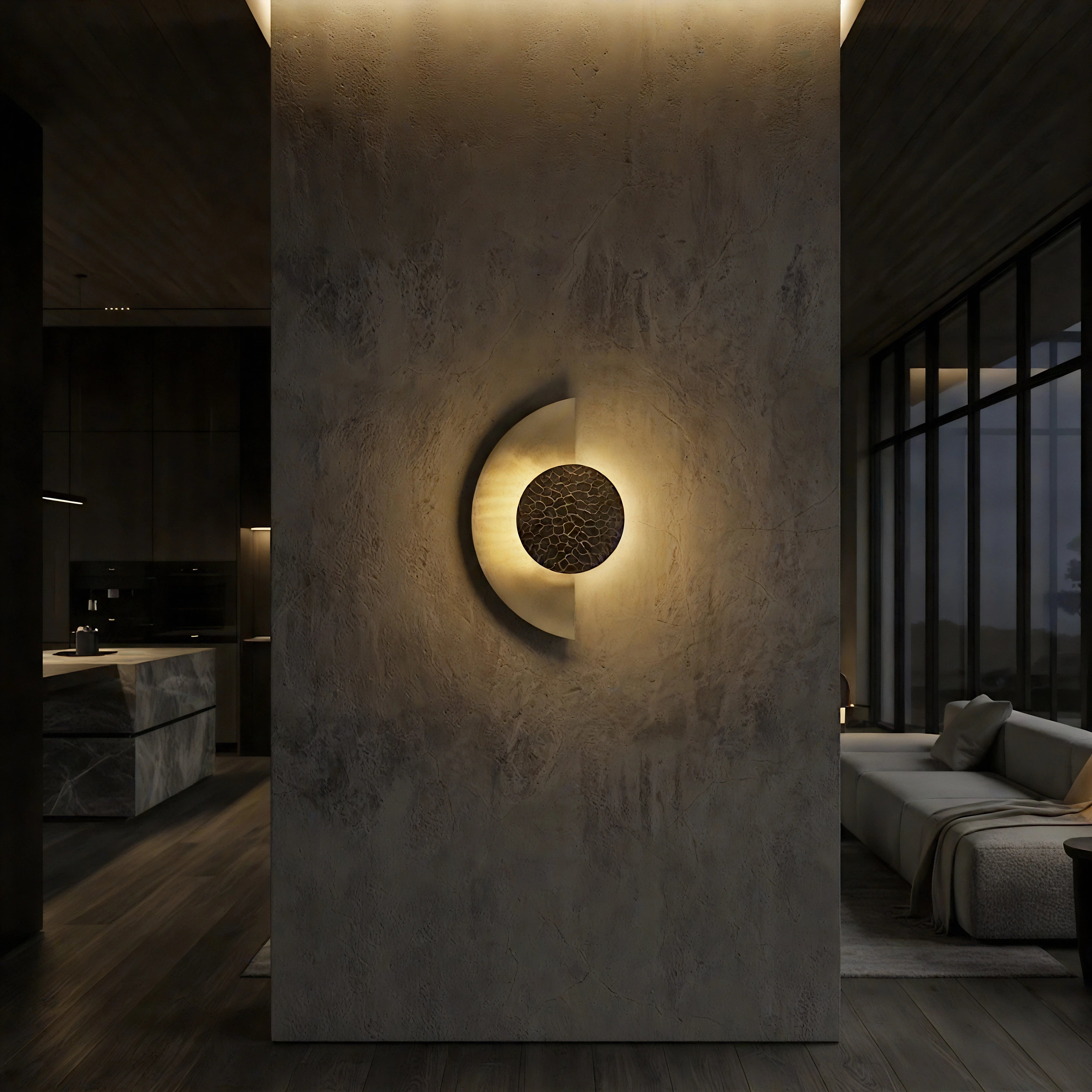 Crescent Sconce Lamp Interior Moderna