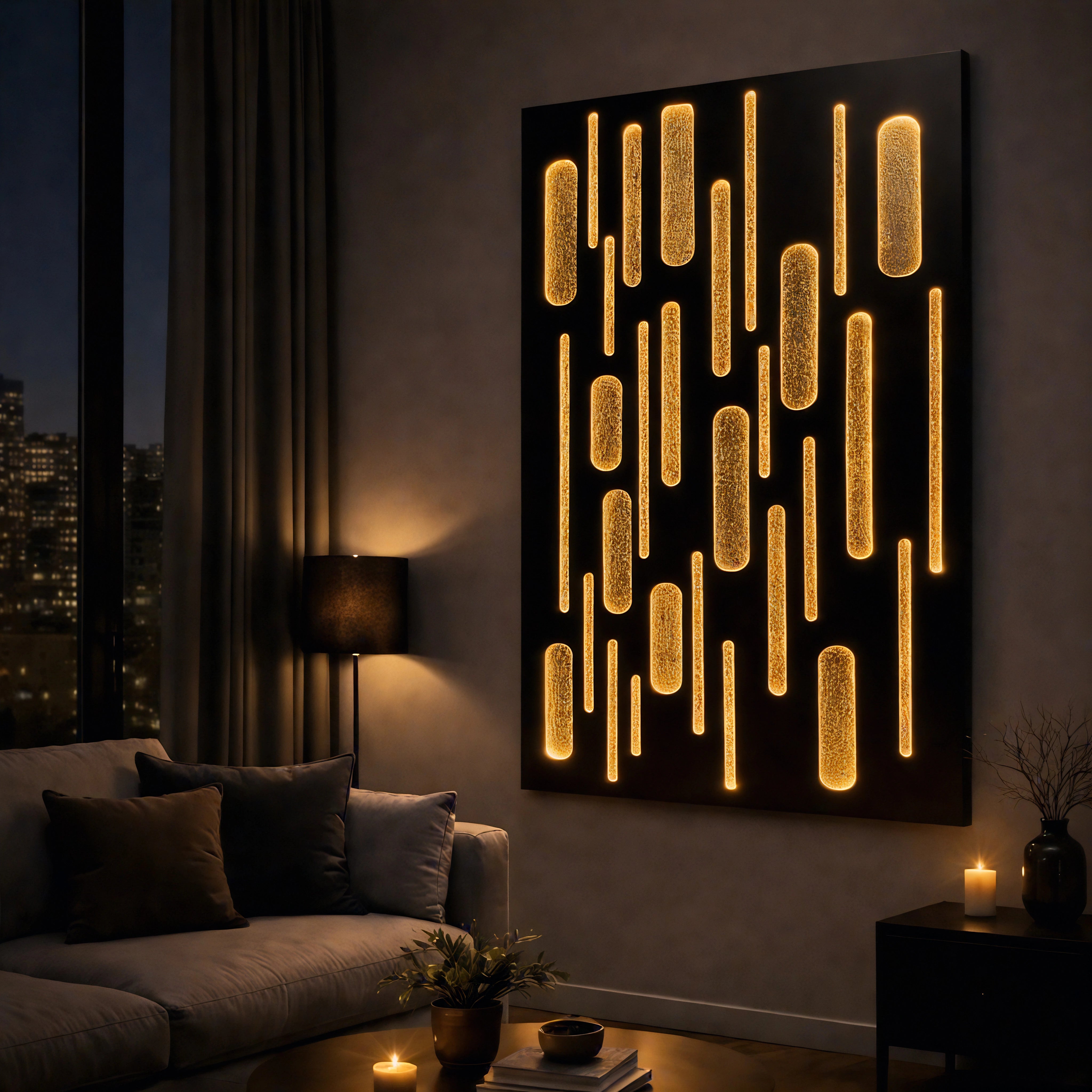 Gilded Descent Wall Art Jianzhi