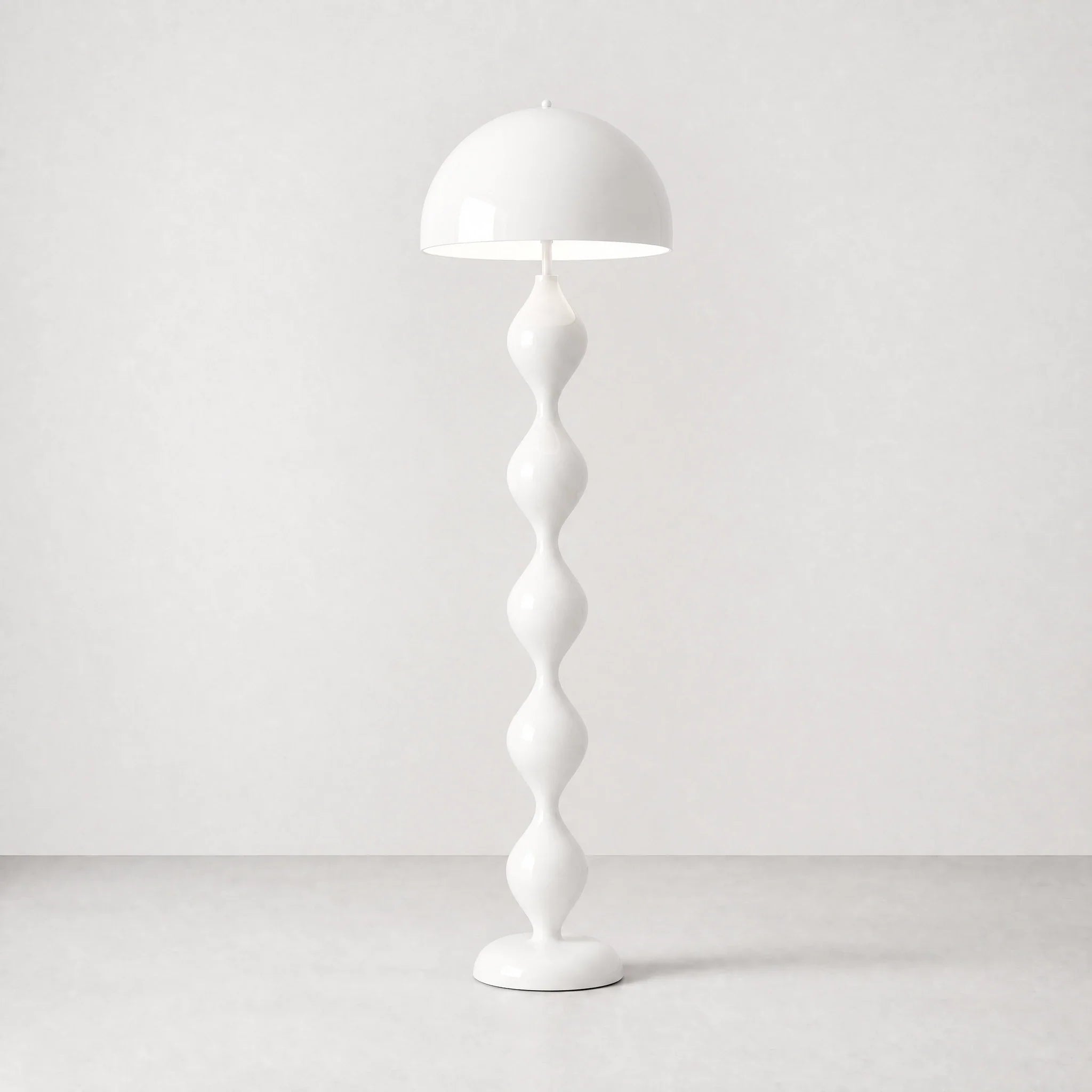 White Zara Groove Floor Lamp — view 1