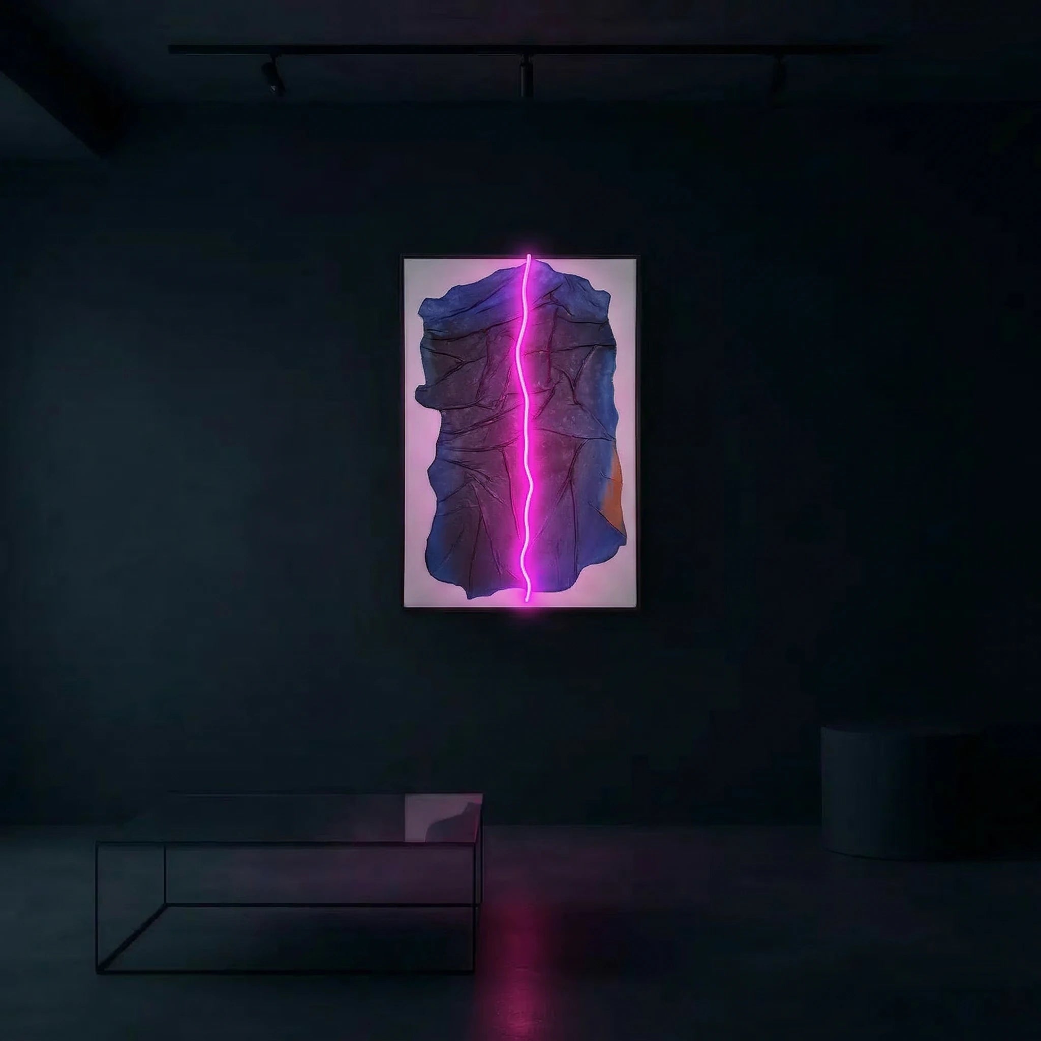 Neon Crease Wall Art Interior Moderna