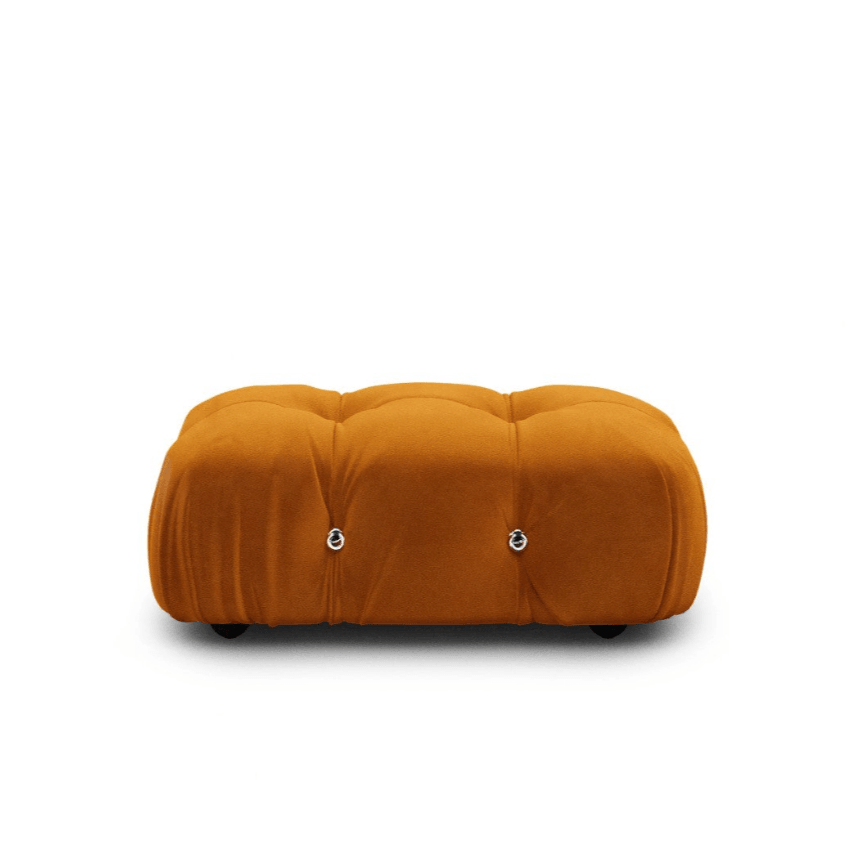 Mario Bellini Ottoman Sofa Interior Moderna Mango Orange Velvet  