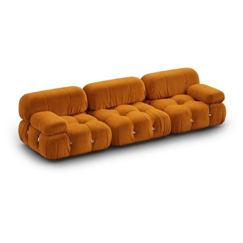 Mario Bellini Combination B Sofa Interior Moderna Mango Orange Velvet  