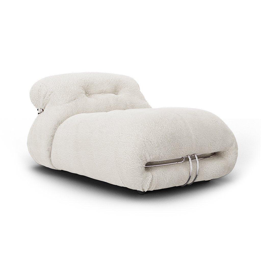 Soriana Lounge Chair Sofa Interior Moderna Pearl White Boucle  