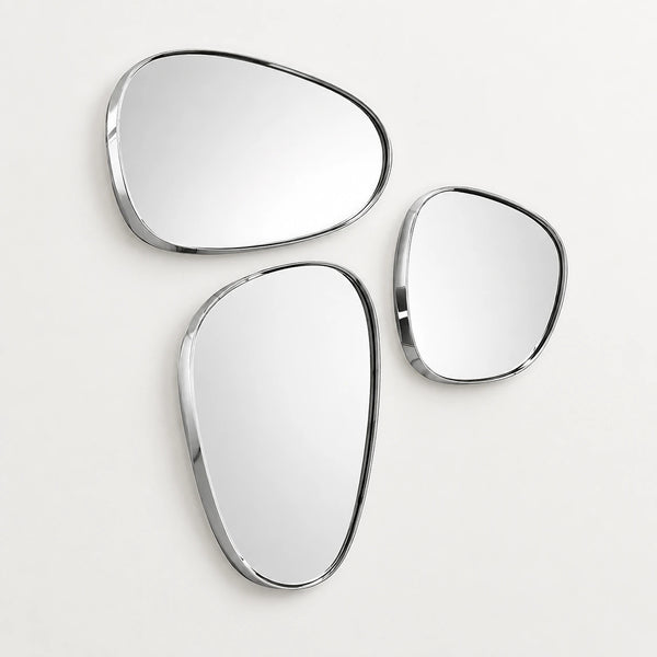 Pebble Mirror Set | Organic Wall Mirror Trio | Interior Moderna