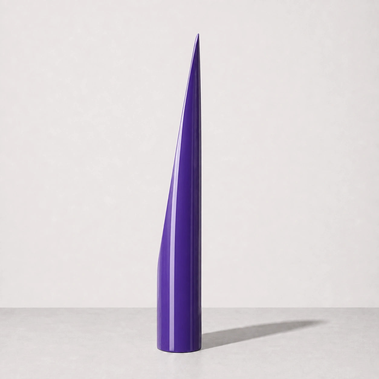 Purple Lipstick full-length floor mirror, narrow right profile view