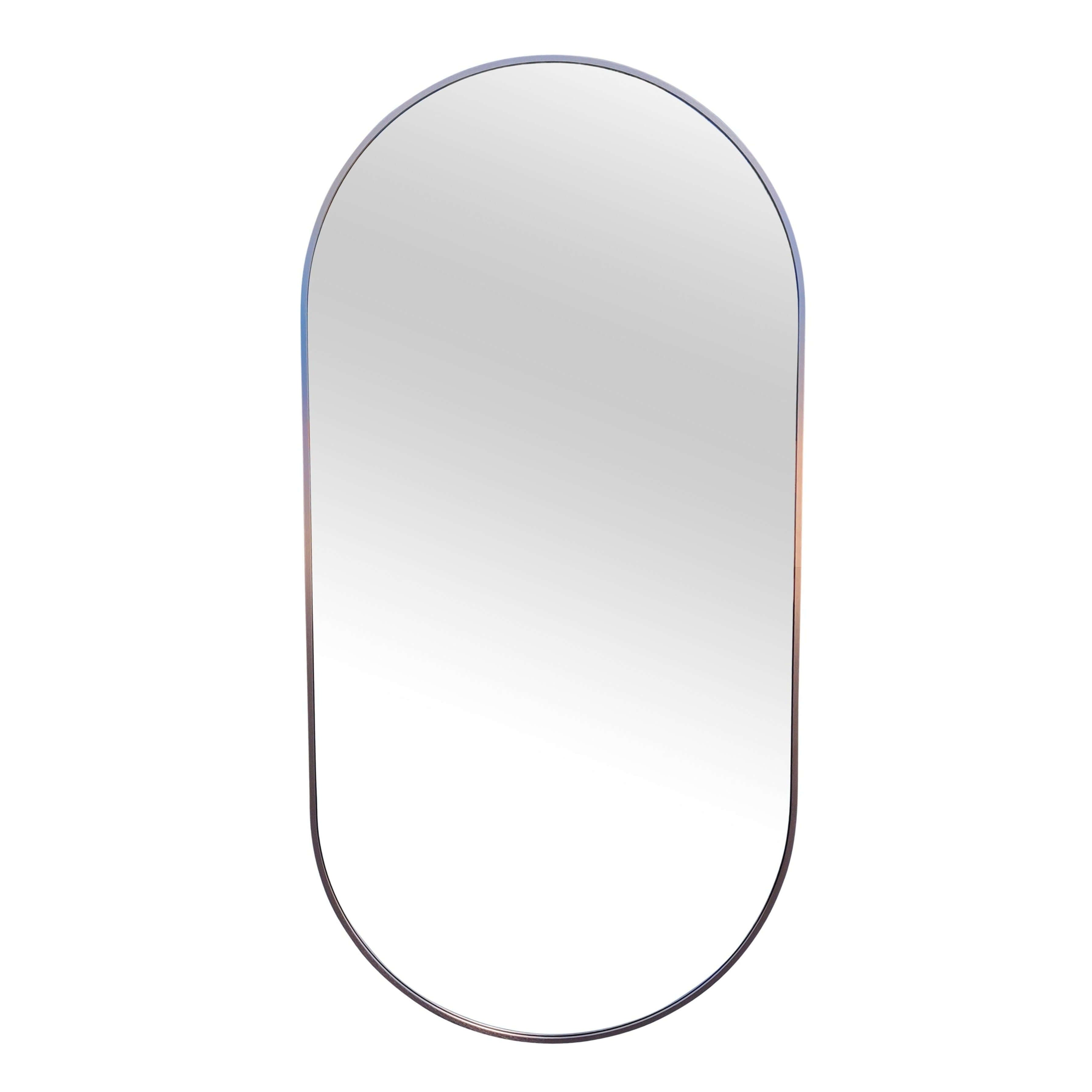 Oval Metal Mirror Mirror Interior Moderna Rose gold  