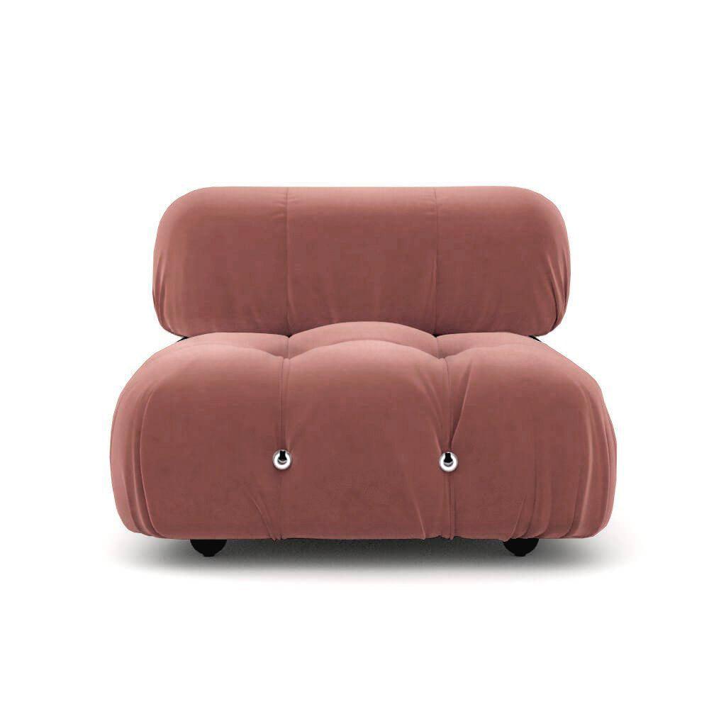 Mario Bellini Center Module Sofa Interior Moderna Rose Mauve Velvet  