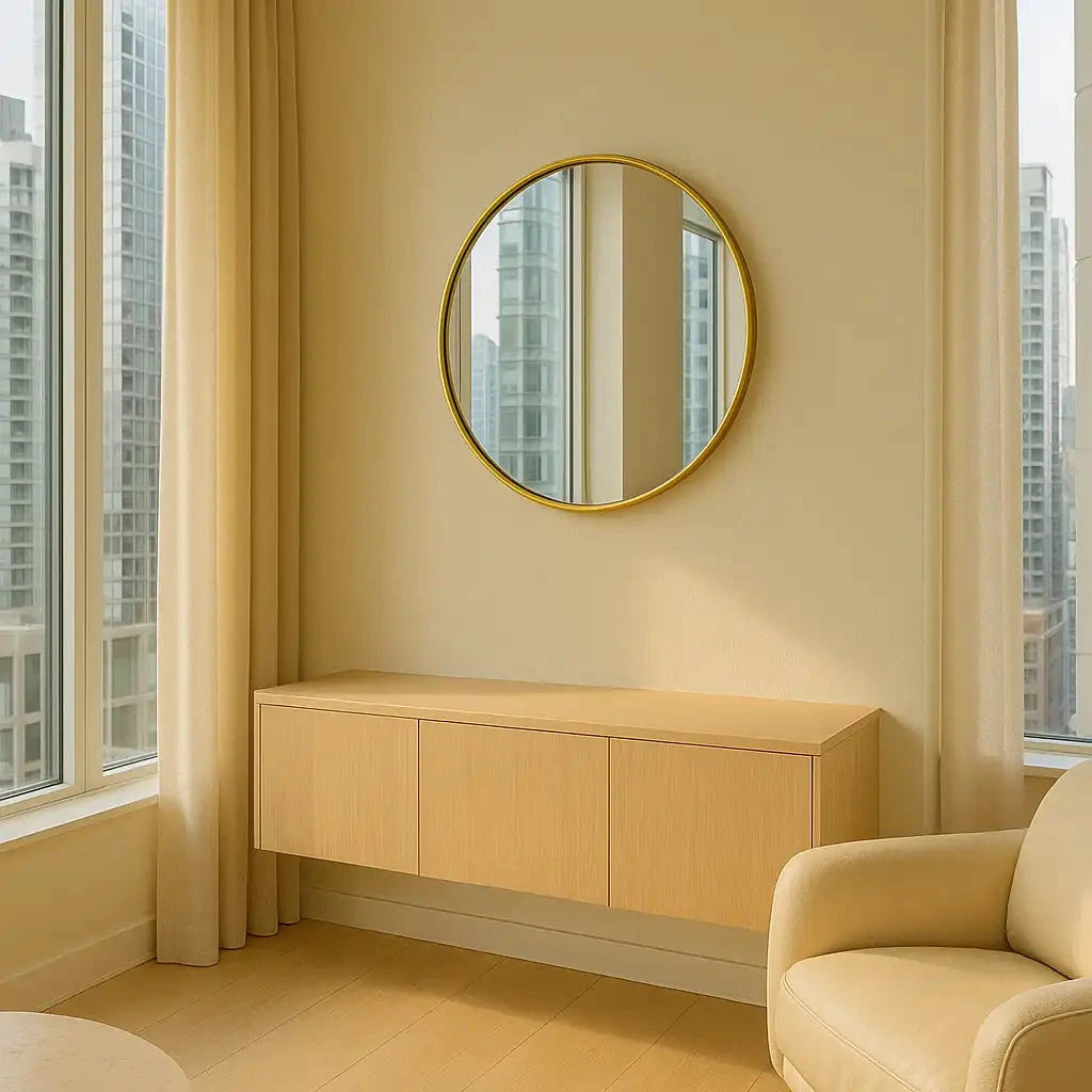Round Metal Mirror Mirror Interior Moderna