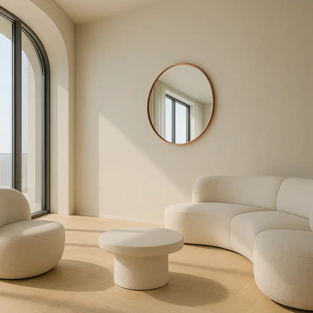 Round Metal Mirror Mirror Interior Moderna Gold