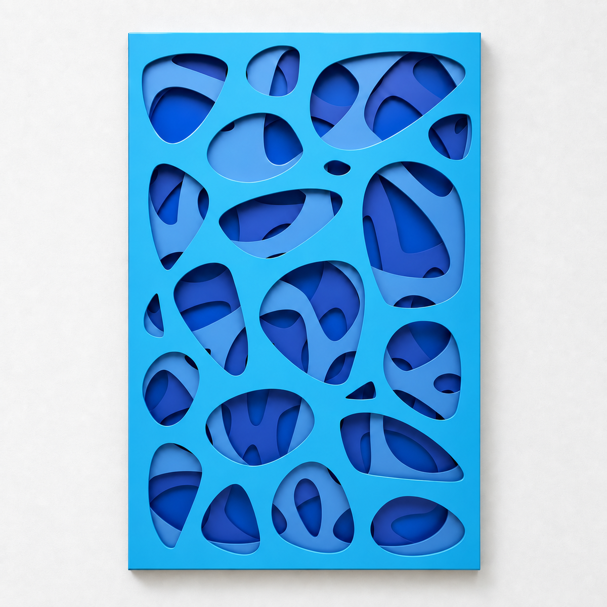 Spectral Flux | Abyssal Blue Wall Art Interior Moderna New