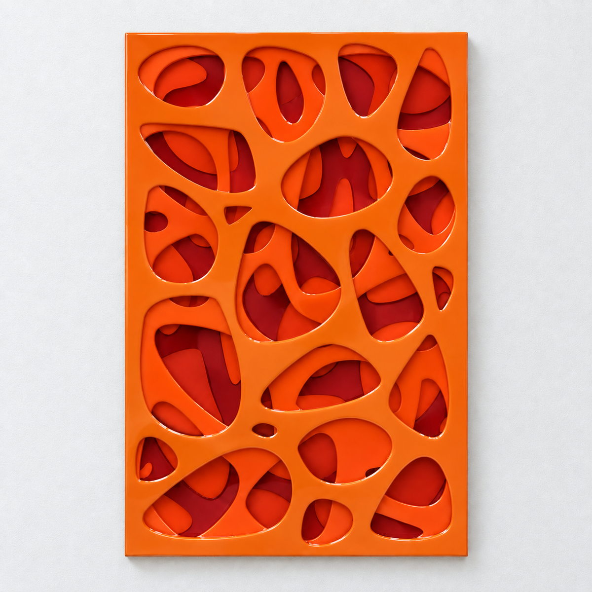 Spectral Flux | Vermilion Stratum Wall Art Interior Moderna New
