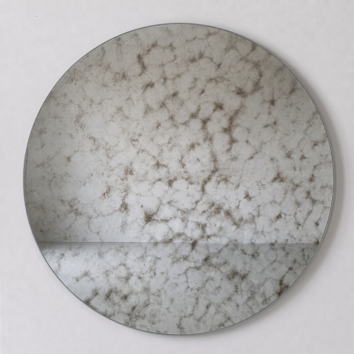 Antiqued Round Mirror | Oxide Dusk Mirror Interior Moderna
