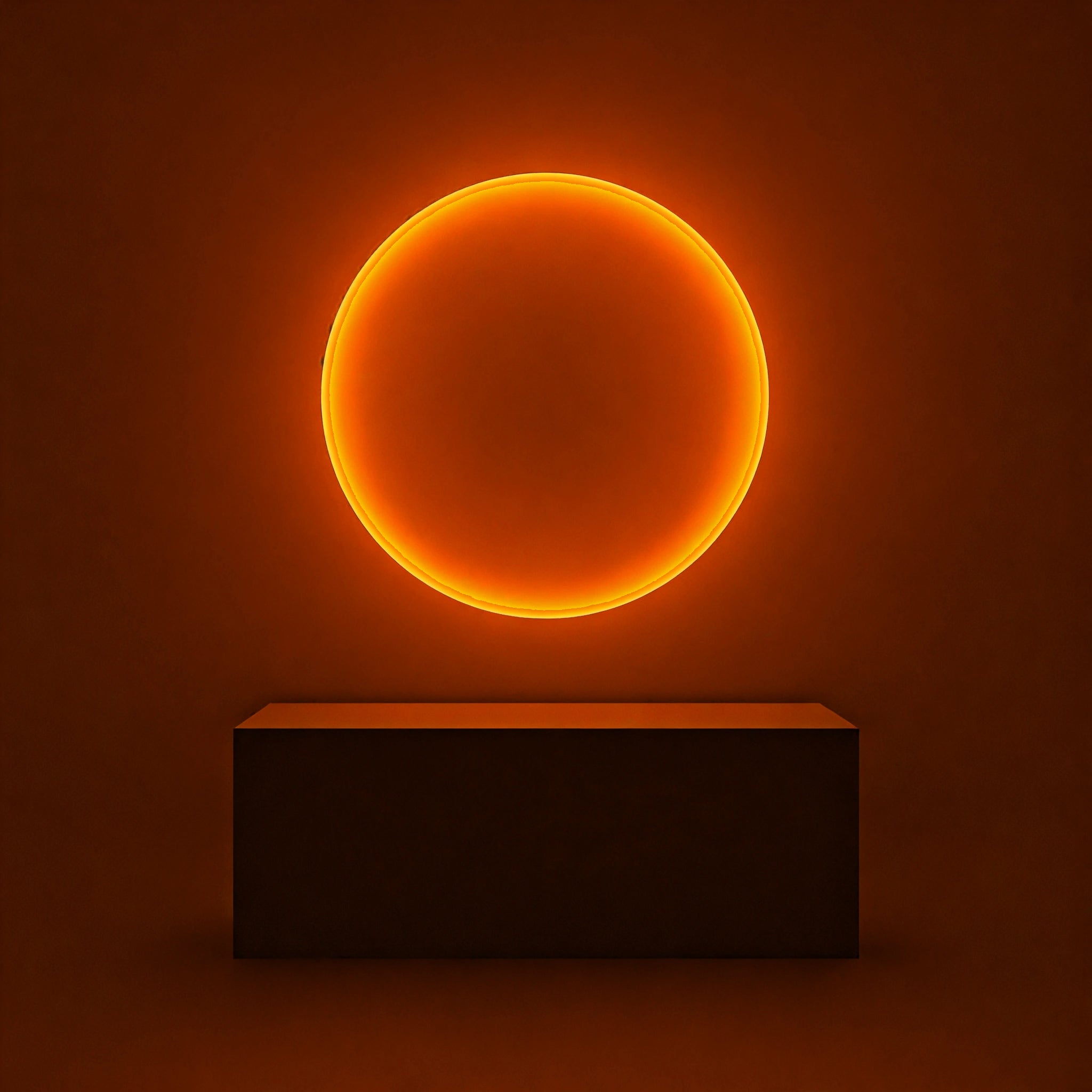 Silent Burn: Ember Orange Wall Art Interior Moderna