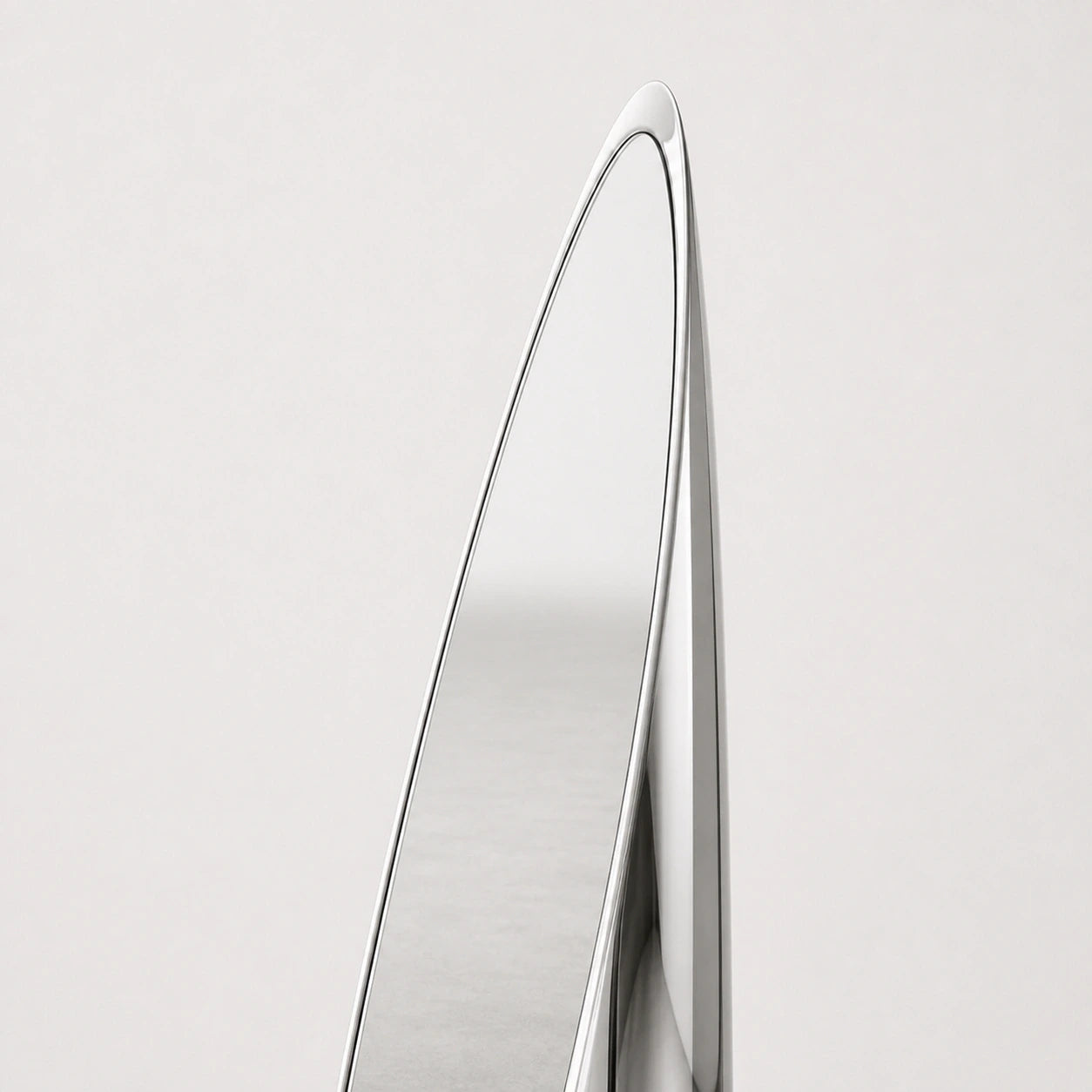 Silver Lipstick Mirror, upper frame detail — Interior Moderna