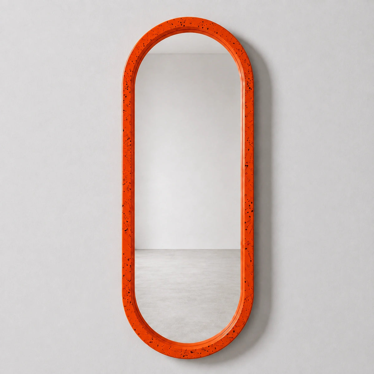 The Pill Mirror | Speckled Orange Mirror Interior Moderna