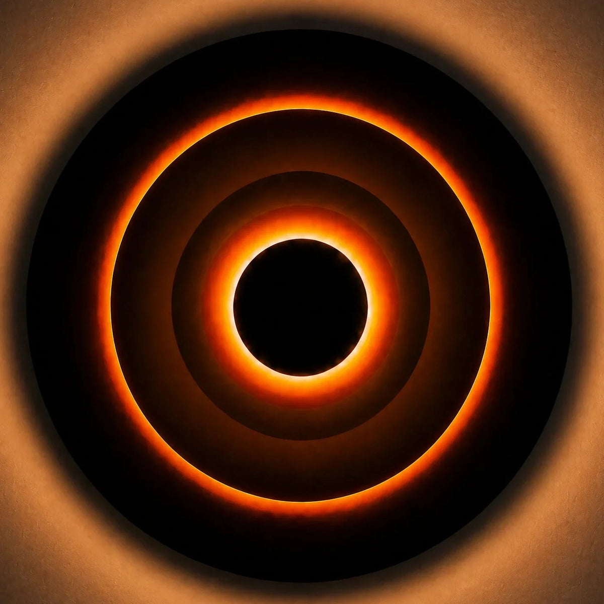 Triple Eclipse Radiance | Ember Halo Wall Art Interior Moderna Regular New