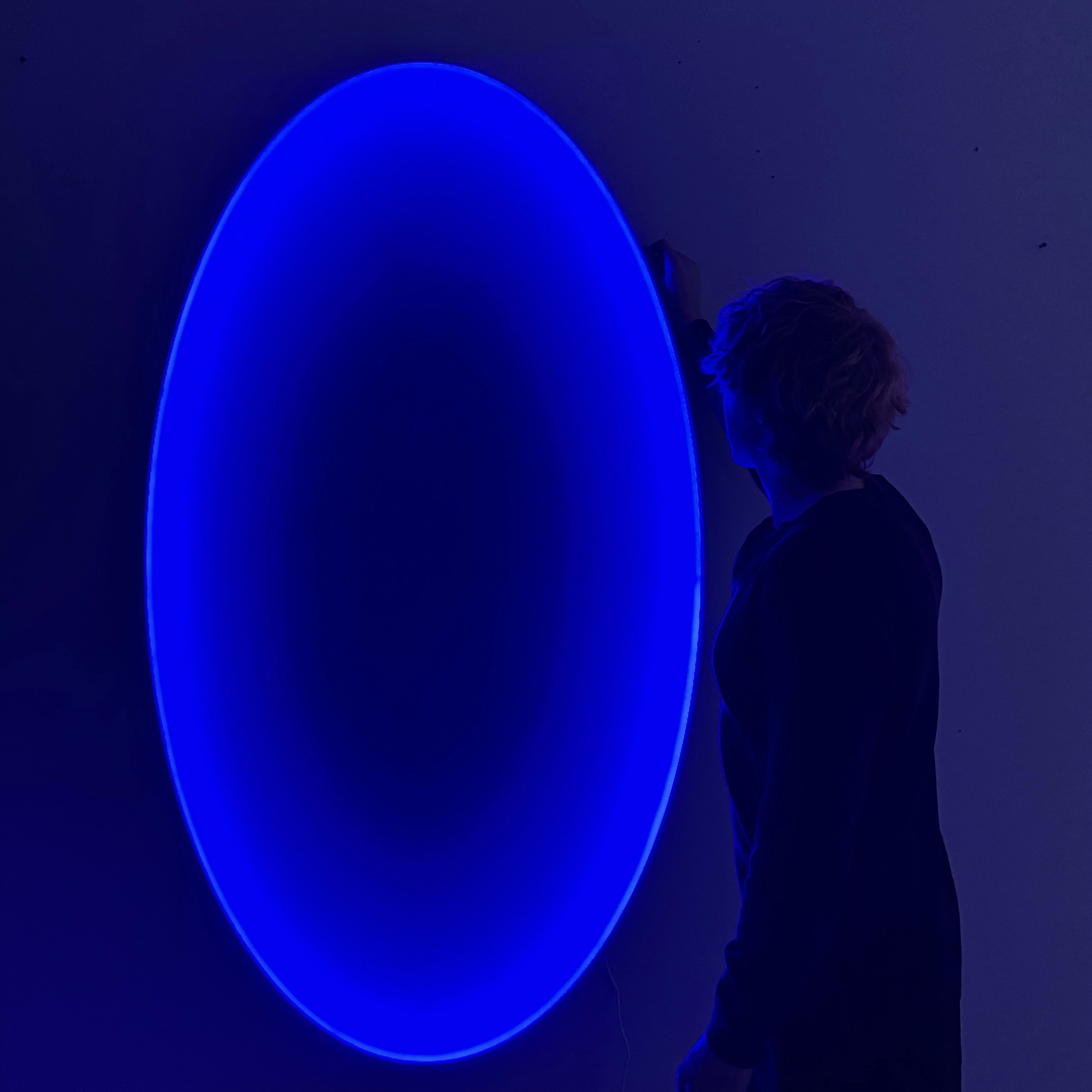Threshold of Maybe | Cobalt Void Wall Art Interior Moderna