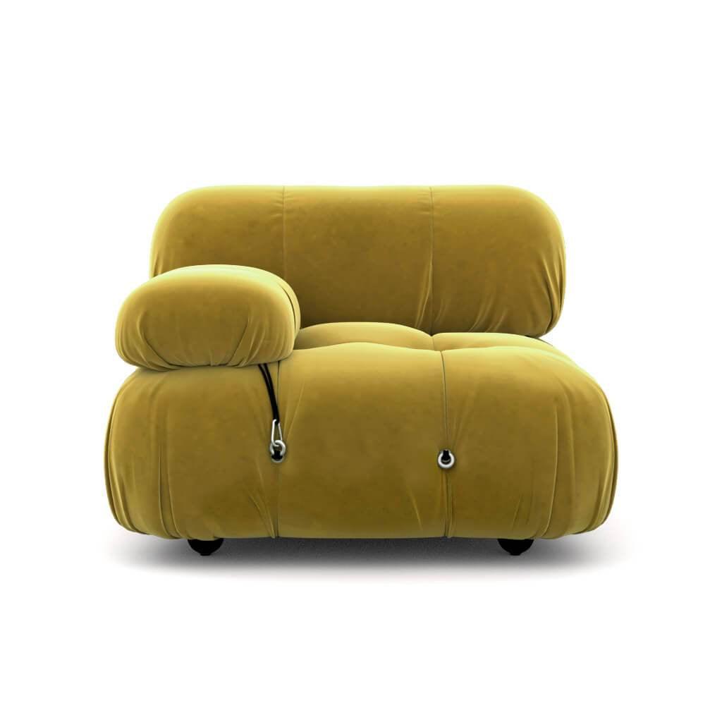 Mario Bellini Combination A Sofa Interior Moderna Olive Green Velvet  