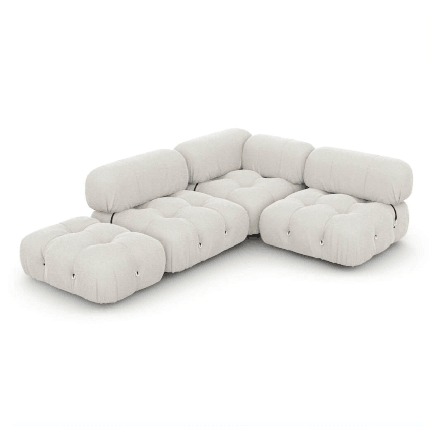 Mario Bellini Combination C Sofa Interior Moderna Pearl White Boucle  